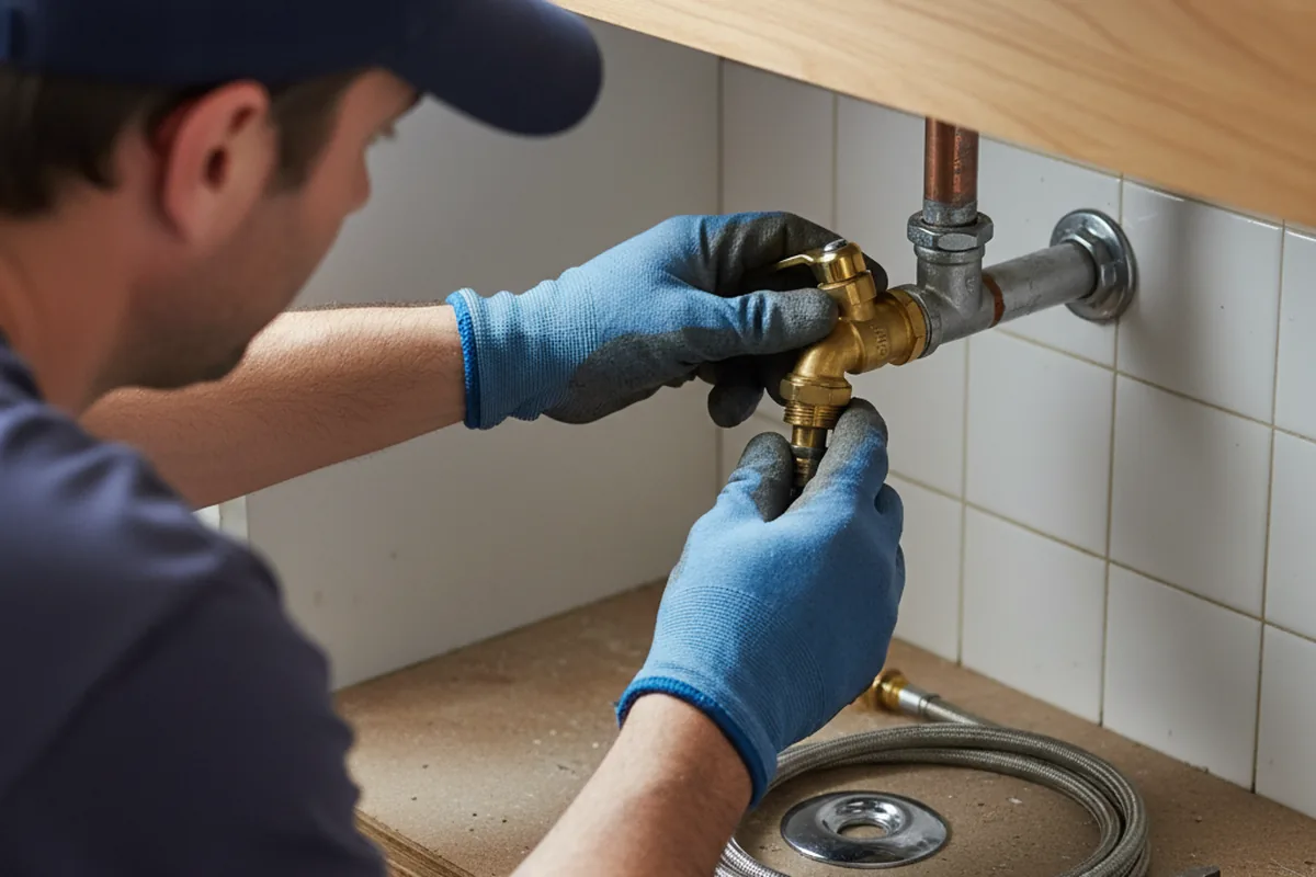 Shutoff valve and fitting work during Burst Pipe Repair in Key Largo